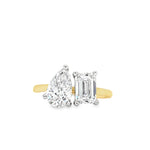 18ct Gold & Platinum "Moi et Toi" Lab Grown Diamond Engagement Ring- 2.08ct
