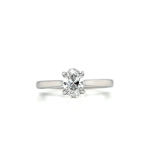 Platinum Oval Lab Grown Diamond Engagement Ring - 0.59ct
