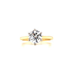 18ct & Plat Lab Grown Solitaire Diamond Ring- 1.22ct