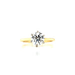 18ct & Plat Lab Grown Solitaire Diamond Ring- 1.09ct