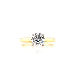 18ct & Plat Lab Grown Solitaire Diamond Ring- 1.02ct