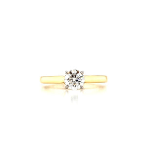 
                
                    Load image into Gallery viewer, 18ct &amp;amp; Plat Lab Grown Solitaire Diamond Ring- 0.53ct
                
            