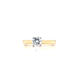 18ct & Plat Lab Grown Solitaire Diamond Ring- 0.52ct