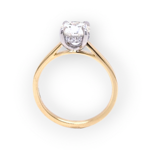 
                
                    Load image into Gallery viewer, 18ct &amp;amp; Platinum Diamond Solitaire Engagement Ring with Hidden Halo- 1.25ct
                
            