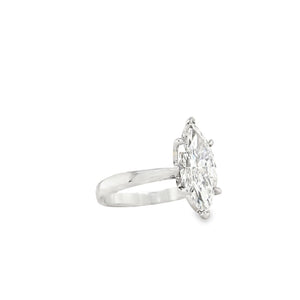 Platinum Marquise Cut Lab Grown Diamond Engagement Ring- 2.56ct