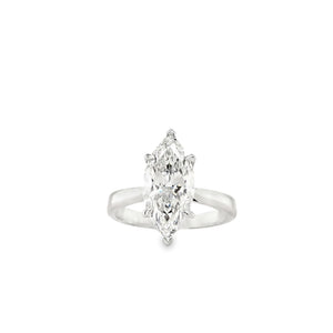 Platinum Marquise Cut Lab Grown Diamond Engagement Ring- 2.56ct