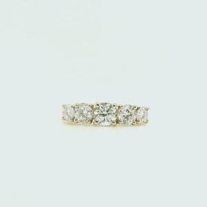 
                
                    Load and play video in Gallery viewer, 18ct Gold &amp;amp; Platinum Five Stone Lab Grown Diamond Ring- 1.53ct
                
            