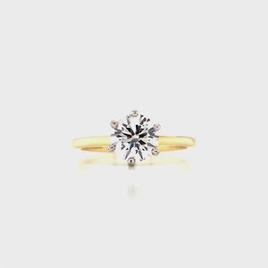 
                
                    Load and play video in Gallery viewer, 18ct &amp;amp; Plat Lab Grown Solitaire Diamond Ring- 1.09ct
                
            