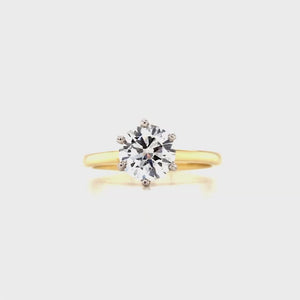 
                
                    Load and play video in Gallery viewer, 18ct &amp;amp; Plat Lab Grown Solitaire Diamond Ring- 1.22ct
                
            