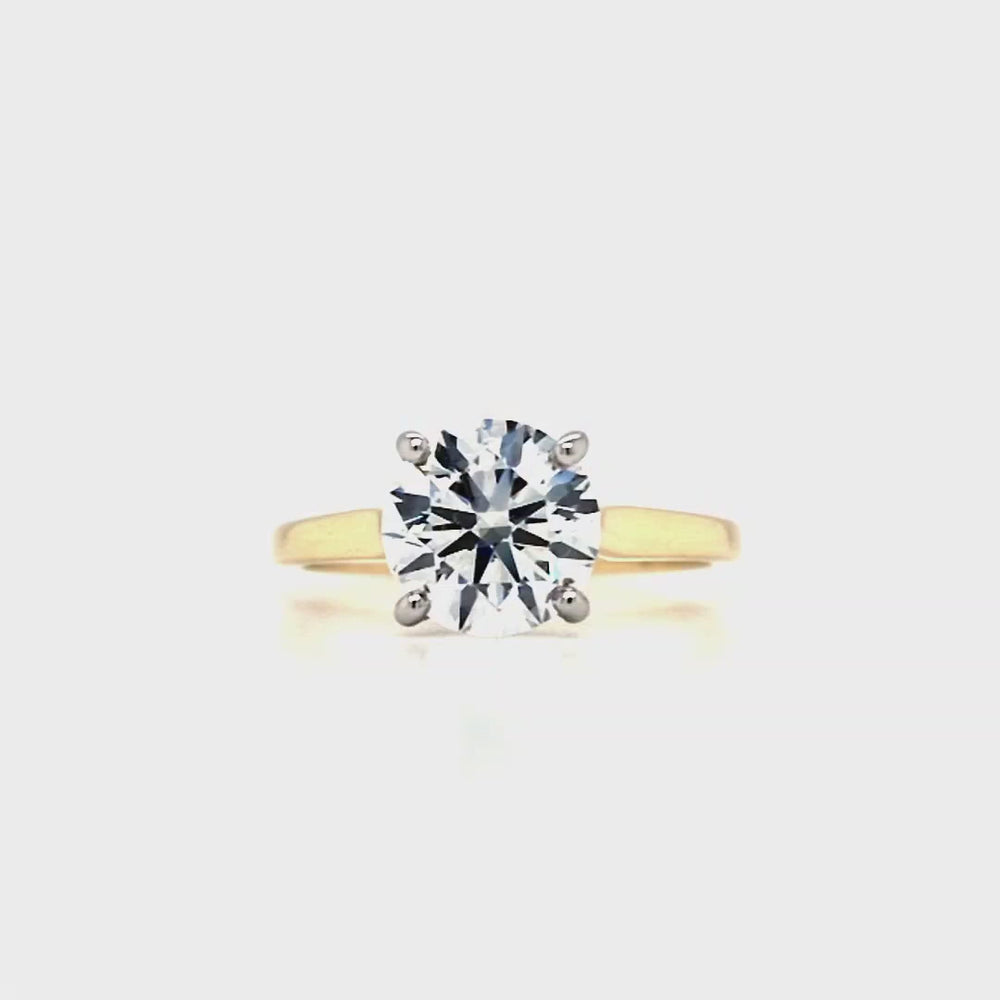 
                
                    Load and play video in Gallery viewer, 18ct &amp;amp; Plat Lab Grown Solitaire Diamond Ring- 1.93ct
                
            