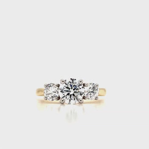 
                
                    Load and play video in Gallery viewer, 18ct &amp;amp; Platinum Three Stone Lab Grown Diamond Engagement Ring- 1.74ct
                
            