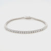 lab grown diamond tennis bracelet with round brilliant-cut diamonds each in a four claw 18ct white gold setting