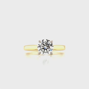 
                
                    Load and play video in Gallery viewer, 18ct &amp;amp; Plat Lab Grown Solitaire Diamond Ring- 1.02ct
                
            