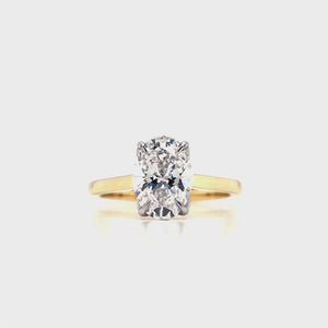 
                
                    Load and play video in Gallery viewer, 18ct &amp;amp; Plat Oval Lab Grown Diamond Solitaire Engagement Ring- 1.78ct
                
            