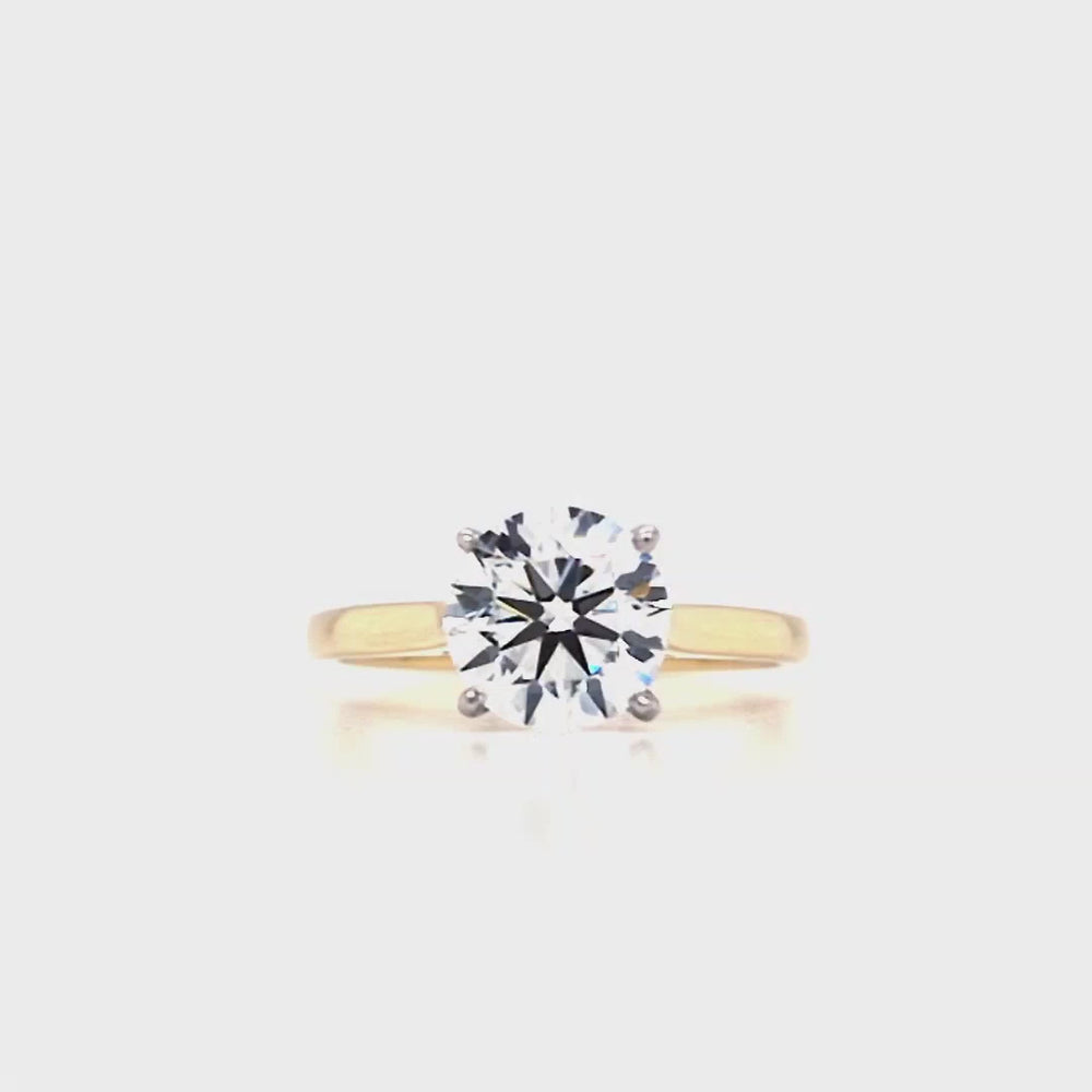 
                
                    Load and play video in Gallery viewer, 18ct &amp;amp; Plat Lab Grown Solitaire Diamond Ring- 1.71ct
                
            