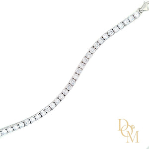 Sterling Silver Round CZ Tennis Bracelet