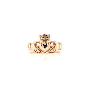 9ct Rose Gold Ladies Claddagh Ring