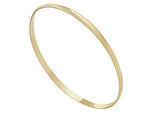 9ct Yellow Gold Plain Bangle- 4mm- Oval