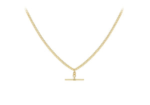 
                
                    Load image into Gallery viewer, 9ct Gold T-Bar &amp;amp; Curb Link Necklace - Diana O&amp;#39;Mahony Jewellers
                
            