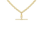 9ct Gold T-Bar & Belcher Link Necklace