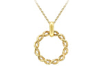 9ct Gold Twisted Circle Necklace