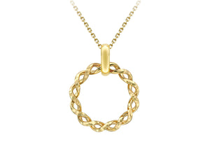 
                
                    Load image into Gallery viewer, 9ct Gold Twisted Circle Necklace - Diana O&amp;#39;Mahony Jewellers
                
            
