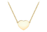 9ct Gold Engravable Heart Disc Necklace