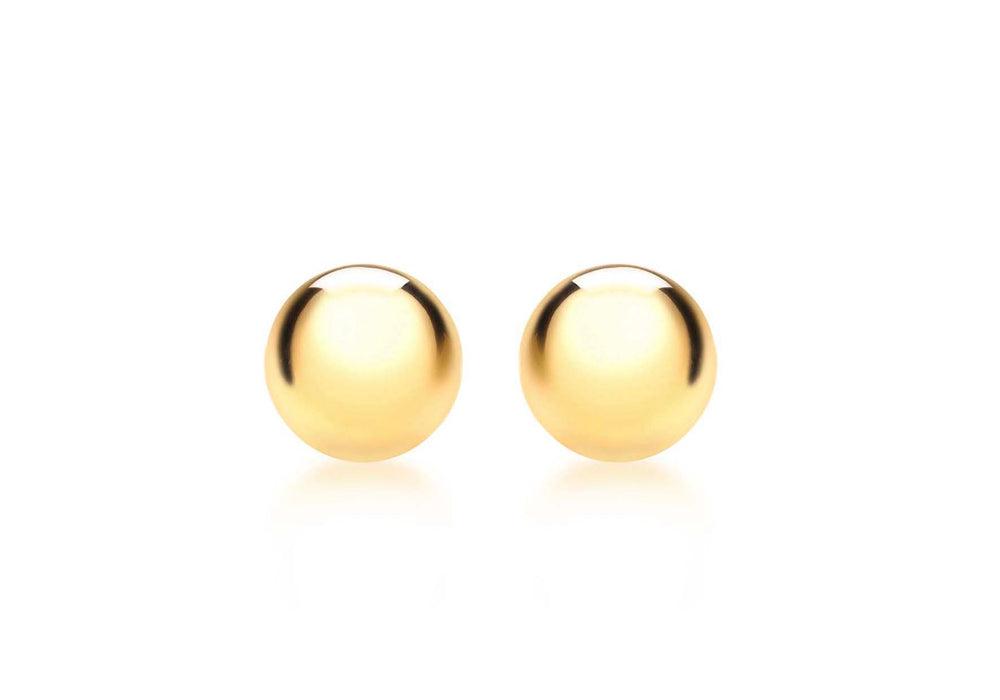 9ct Gold 12mm Ball Stud Earrings - Diana O'Mahony Jewellers