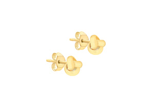 9ct Gold 8mm Knot Stud Earrings - Diana O'Mahony Jewellers