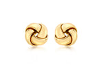 9ct Gold Rounded 10mm Knot Stud Earrings