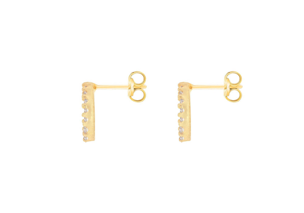 9ct Gold Open CZ Halo Earrings - Diana O'Mahony Jewellers