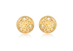 9ct Gold 11.5mm Filigree Domed Earrings