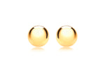 9ct Gold 7mm Dome Earrings
