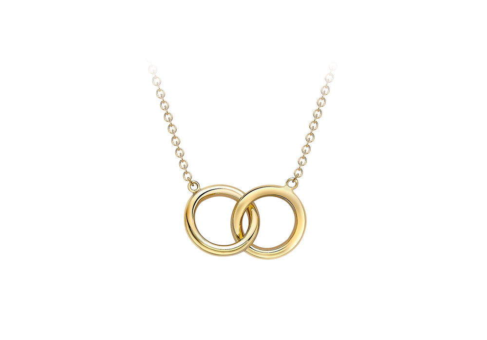 9ct Yellow Gold Interlinked Circles Necklace