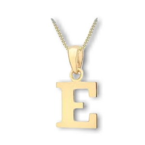 9ct Yellow Gold Initial Necklace *Contact store to check stock before ordering*