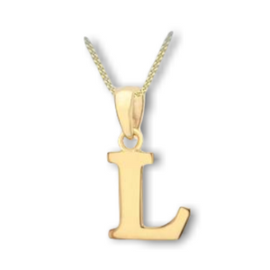 9ct Yellow Gold Initial Necklace *Contact store to check stock before ordering*