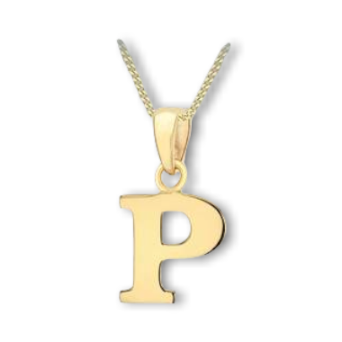 9ct Yellow Gold Initial Necklace *Contact store to check stock before ordering*