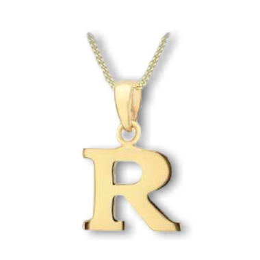 9ct Yellow Gold Initial Necklace *Contact store to check stock before ordering*