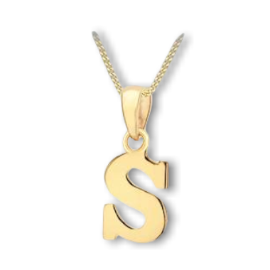 9ct Yellow Gold Initial Necklace *Contact store to check stock before ordering*