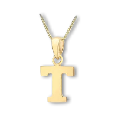 9ct Yellow Gold Initial Necklace *Contact store to check stock before ordering*