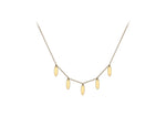 9ct Gold Chain with Five Oval Drops
