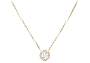 
                
                    Load image into Gallery viewer, 9ct Gold CZ Halo Cluster Sliding Pendant - Diana O&amp;#39;Mahony Jewellers
                
            