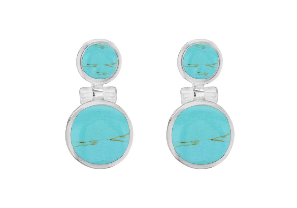 
                
                    Load image into Gallery viewer, Sterling Silver Turquoise Drop Earrings
                
            