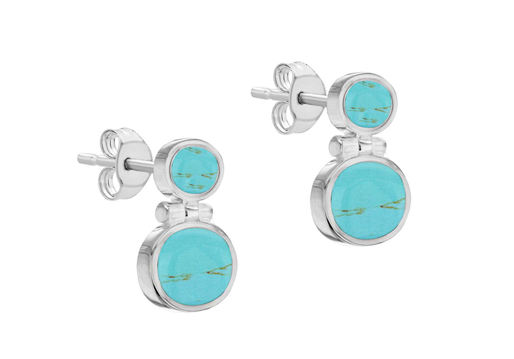 
                
                    Load image into Gallery viewer, Sterling Silver Turquoise Drop Earrings
                
            