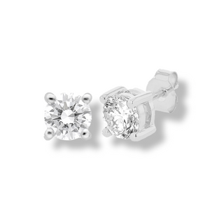 18ct White Gold Lab Grown Diamond Stud Earrings- 0.75ct