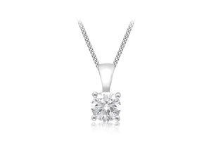 18ct White Gold Lab Grown Diamond Pendant- 0.33ct