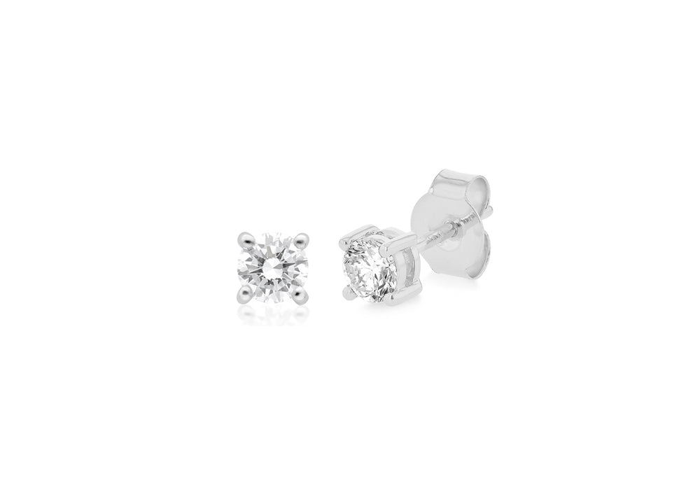 18ct White Gold Lab Grown Diamond Stud Earrings- 0.50ct