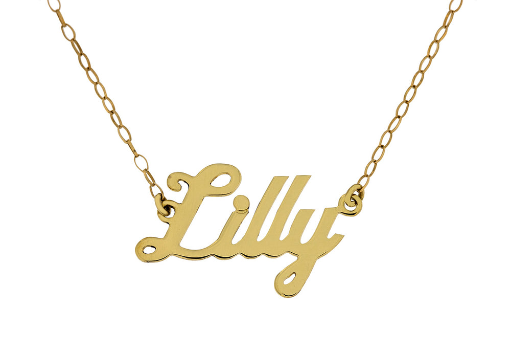9 carat gold clearance personalised necklace