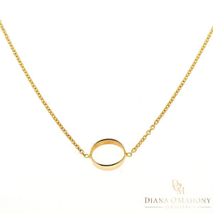 9ct Yellow Gold Open Oval Necklace & Bracelet Set
