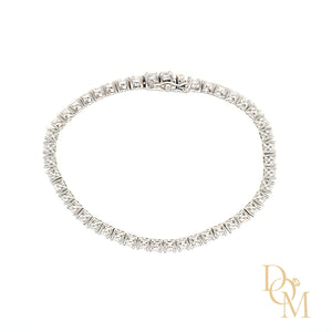 Sterling Silver Round CZ Tennis Bracelet